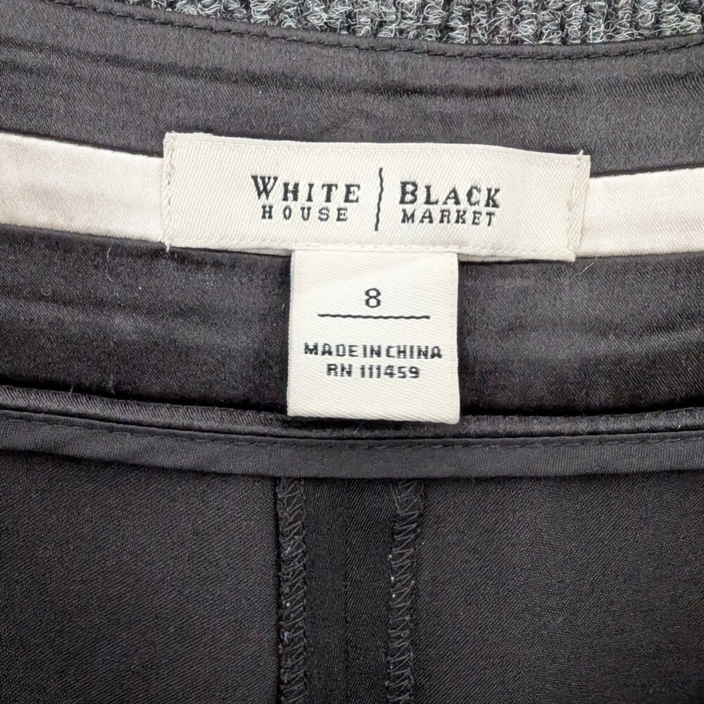Wide-Leg Cuffed Black Dress Pants - Picture 3 of 5